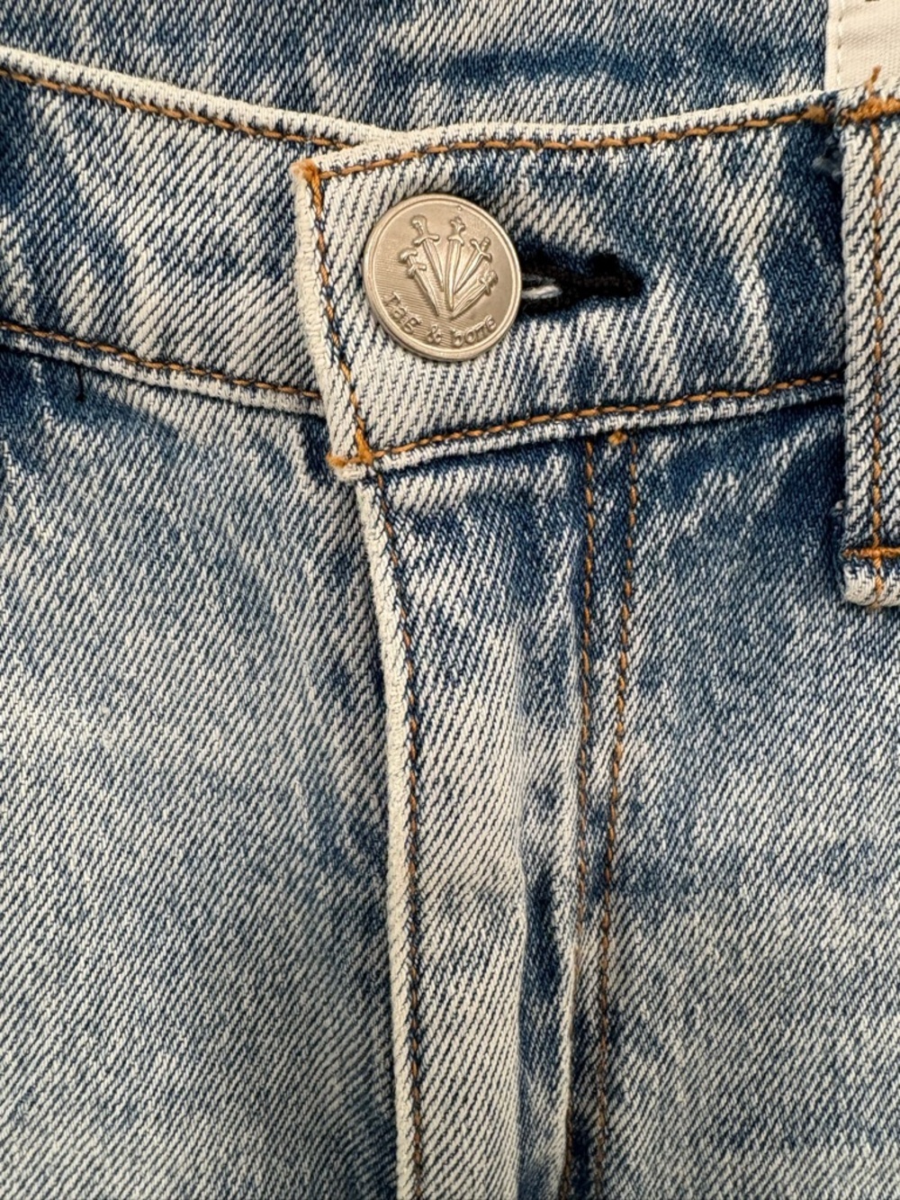 Rag and Bone Harlow Mid Rise Straight Distressed Jeans Size 24 - Picture 5 of 13